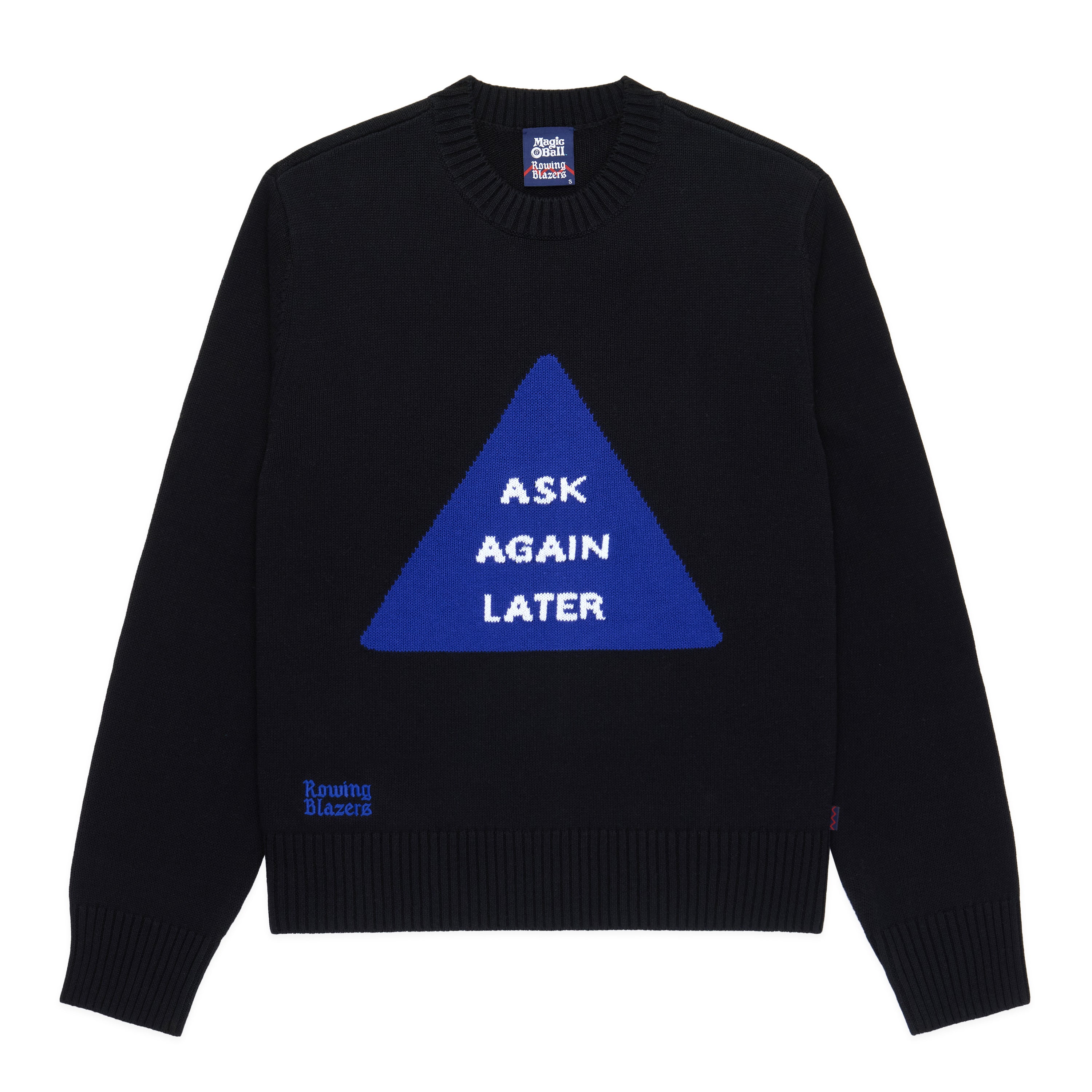 Men's Magic 8™ Ball Ask Again Later Cotton Sweater Black – Rowing