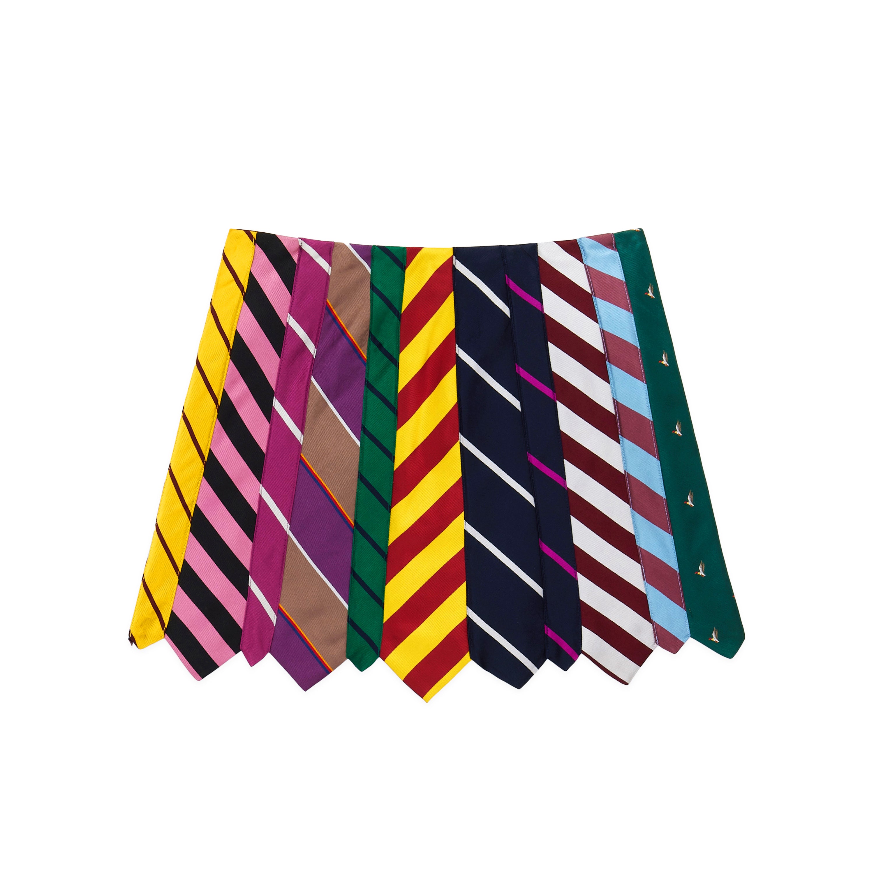 MALION vintage Tie patchwork skirt - スカート