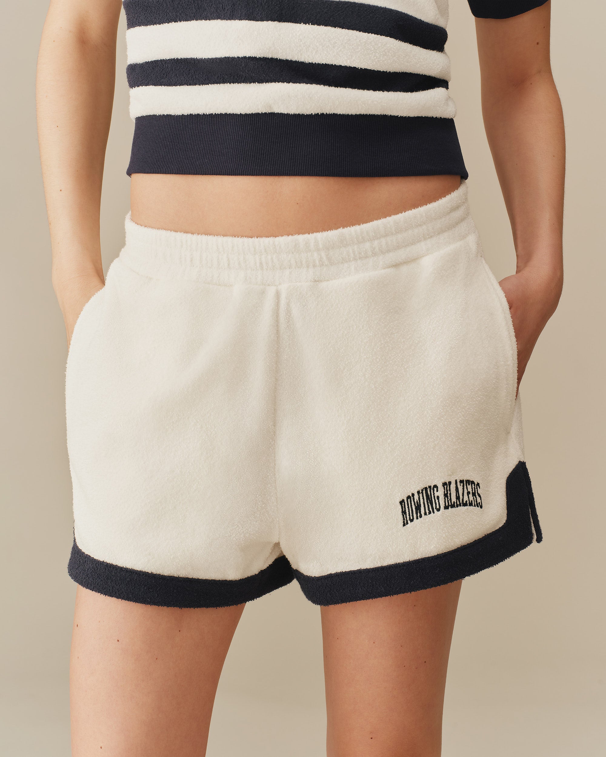 Women's Collegiate Arch Terry Short White – Rowing Blazers