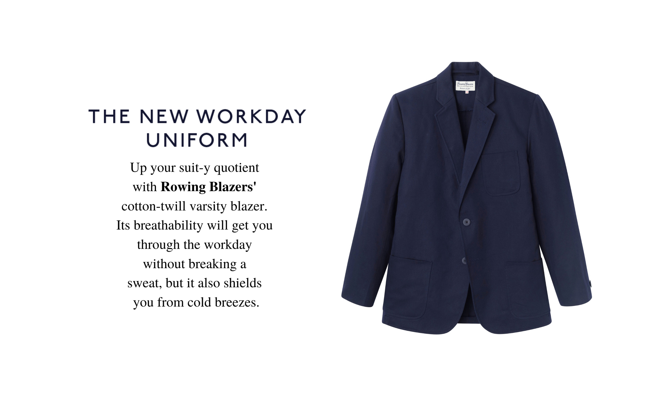 The Varsity Blazer in the May issue of Men's Health (The new workday uniform.)