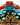 Four fleece quarter-zip pullover sweaters stacked vertically, each with a different pattern and color combination: red and white, blue and white, dark green and white, and brown and beige.