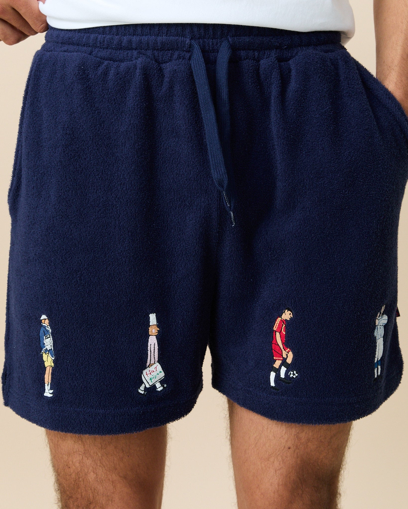 Terry Pull On Shorts Evening Blue
