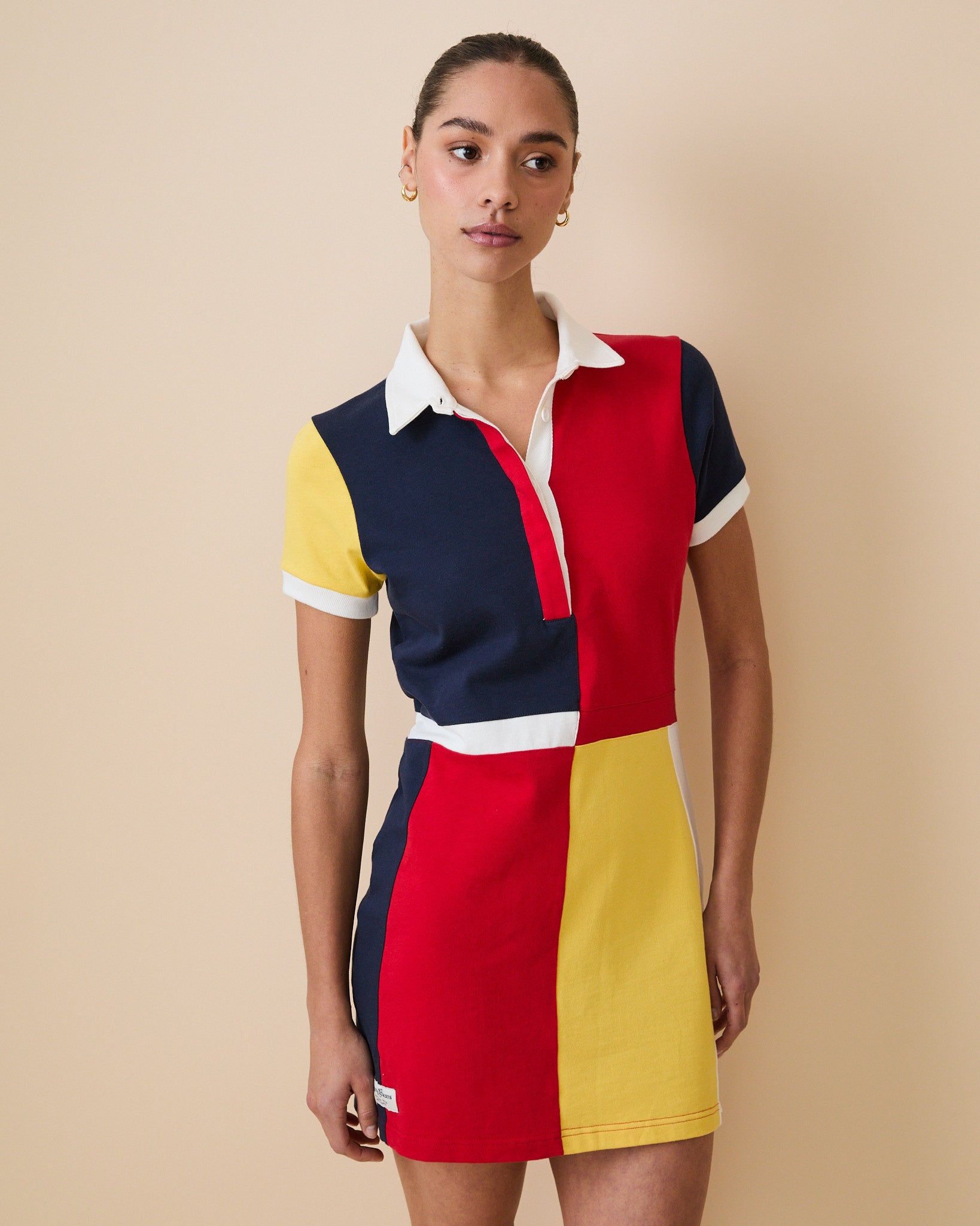 Women's Color Block Rugby Dress Primary Colorblock