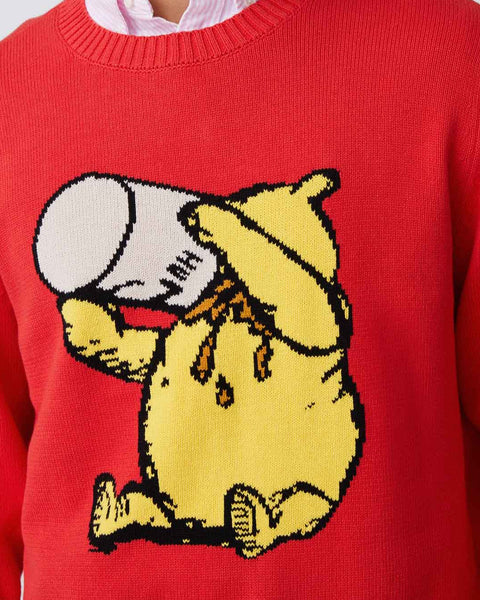 Winnie-the-Pooh Cotton Sweater Cherry Red – Rowing Blazers
