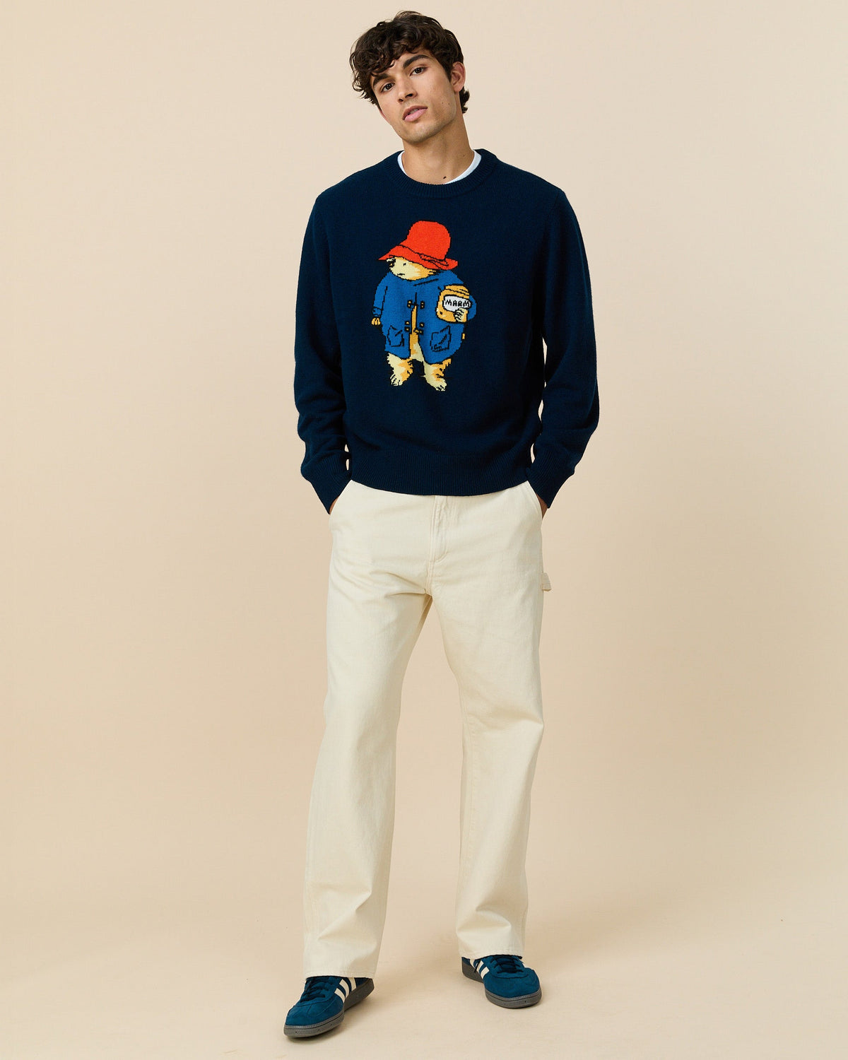 Traditional Rowing Sweaters Paddington Bear Cashmere Sweater Navy – Rowing Blazers