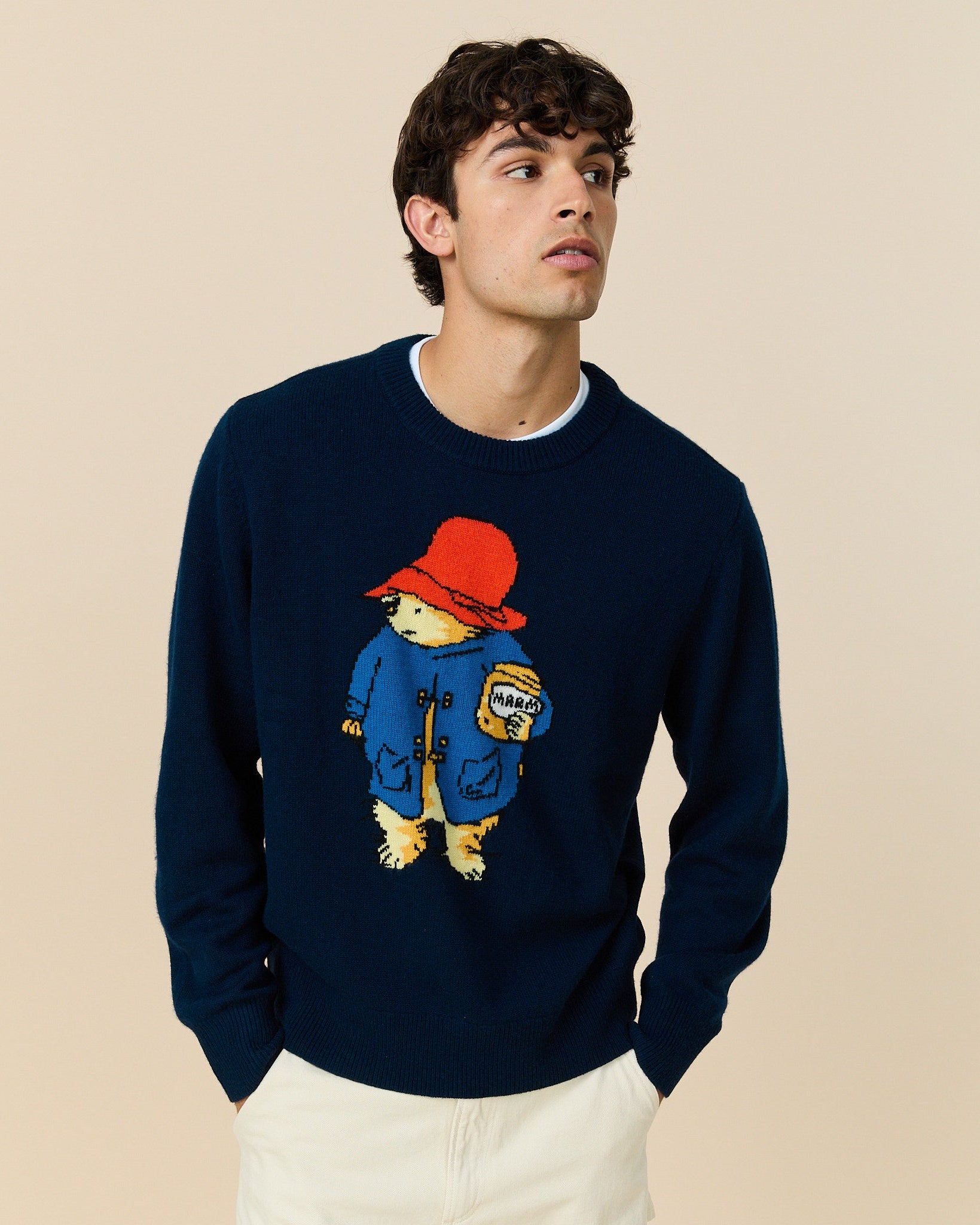 Traditional Rowing Sweaters Paddington Bear Cashmere Sweater Navy – Rowing Blazers