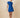 Women's Cotton Cable Knit Pleated Dress Blue
