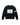 A dark navy blue knit sweater featuring a knitted Argentina flag patch on the chest and three colored stripes (light blue, white, and orange) on the right sleeve, displayed against a plain white background.