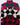 Three fleece zip-up jackets with argyle diamond patterns are stacked vertically on a white background. The top jacket is hot pink and green, the middle is cream and black, and the bottom is red and navy.