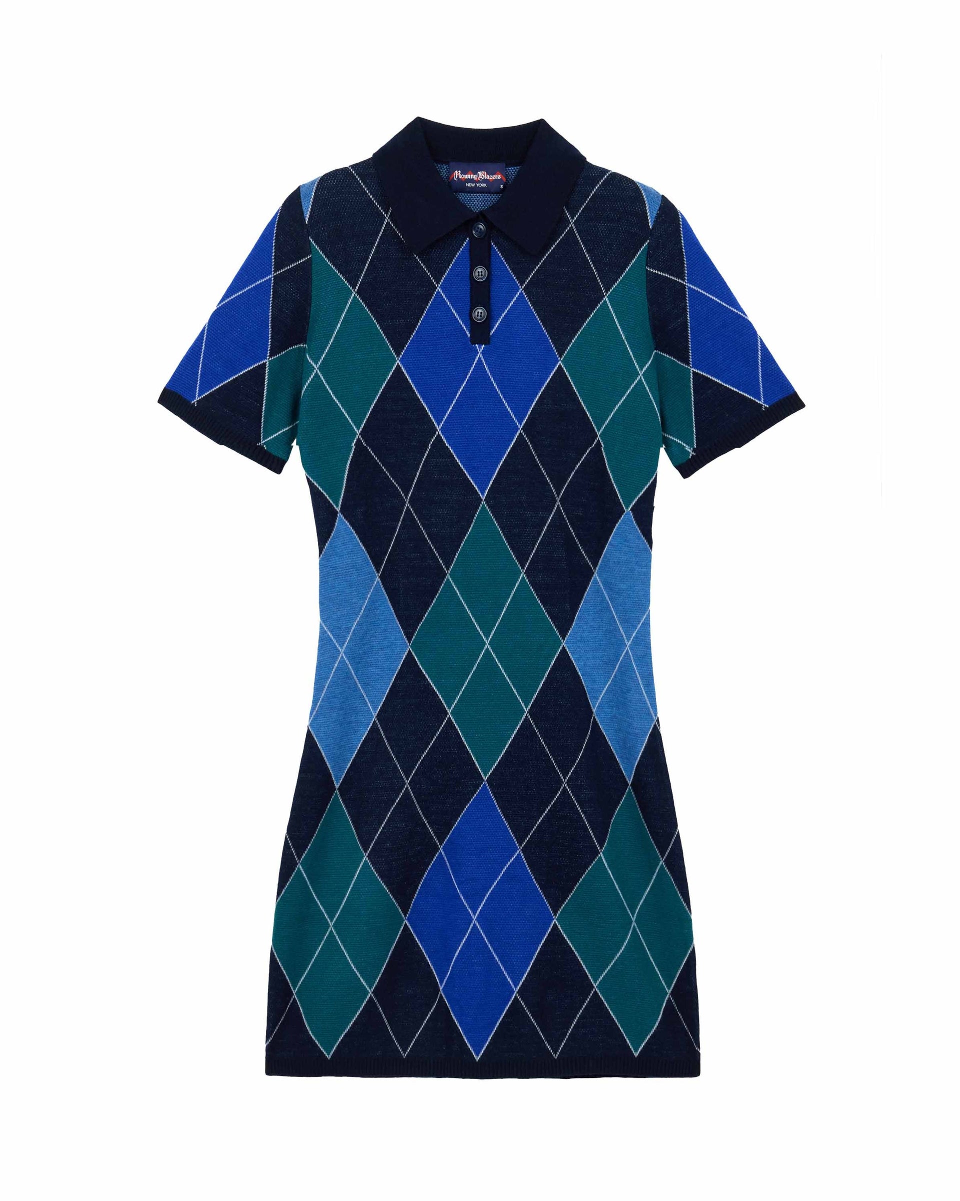 Women's Argyle Sweater Dress Blue Argyle Women's Argyle Sweater Dress Blue Argyle