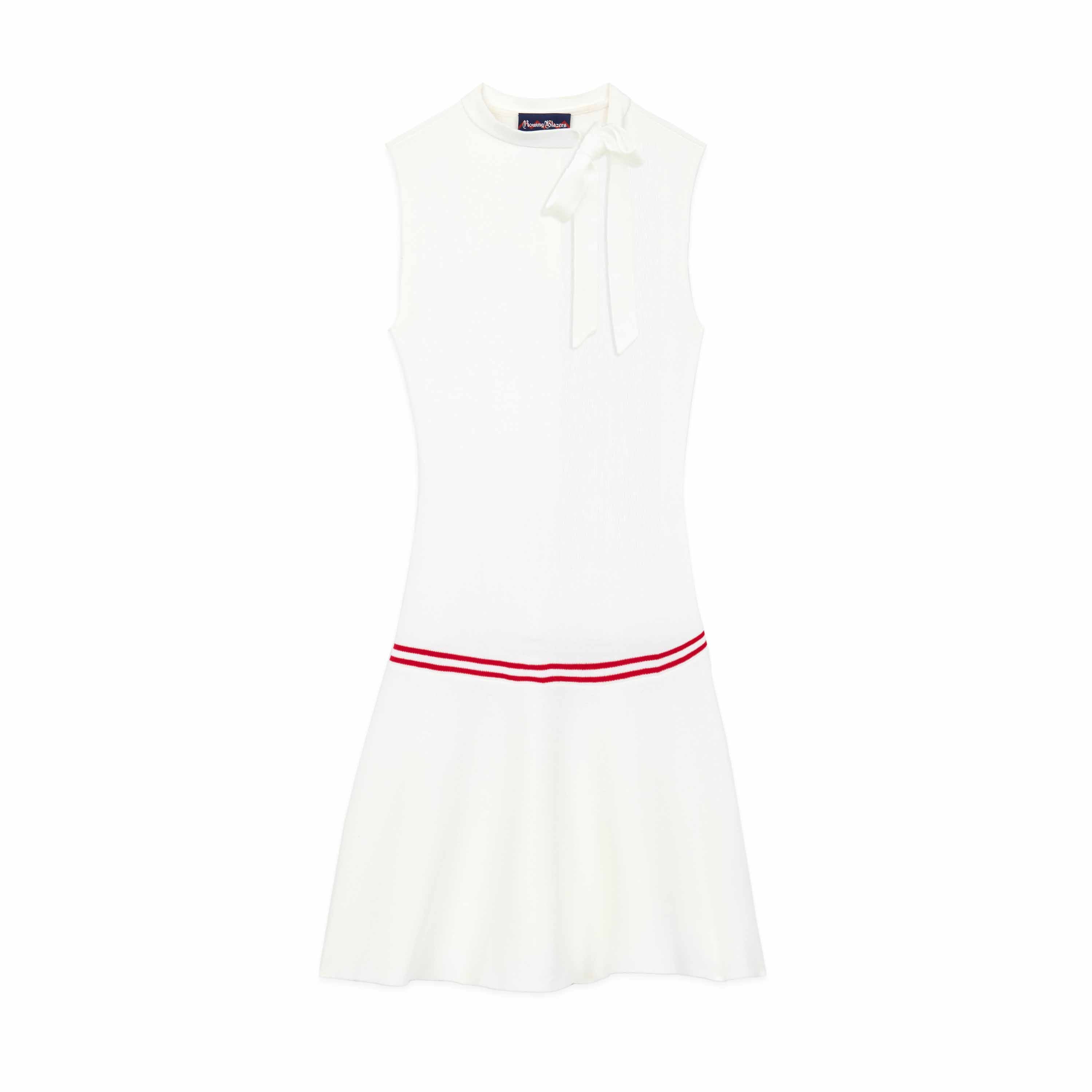 Women's Bow Neck Drop Waist Dress White White / XL Women's Bow Neck Drop Waist Dress White White / XL