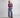 Women's Stripe Cashmere Sweater Evergreen Pink