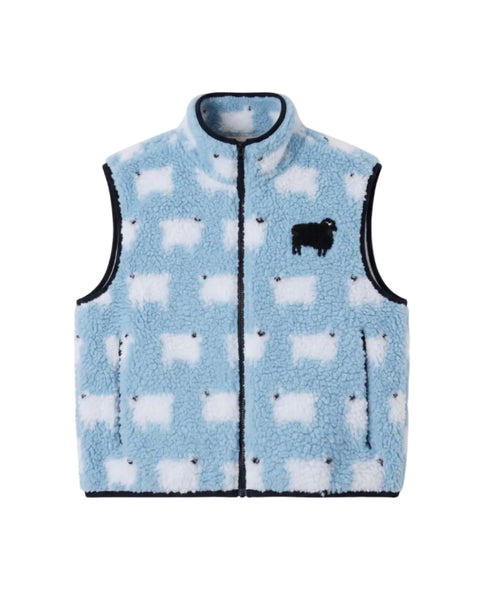 ベスト/ジレ ACLENT Fluffy sheep vest Reversible Select Shearling Lamb Vest With Cashmere & Wool Back