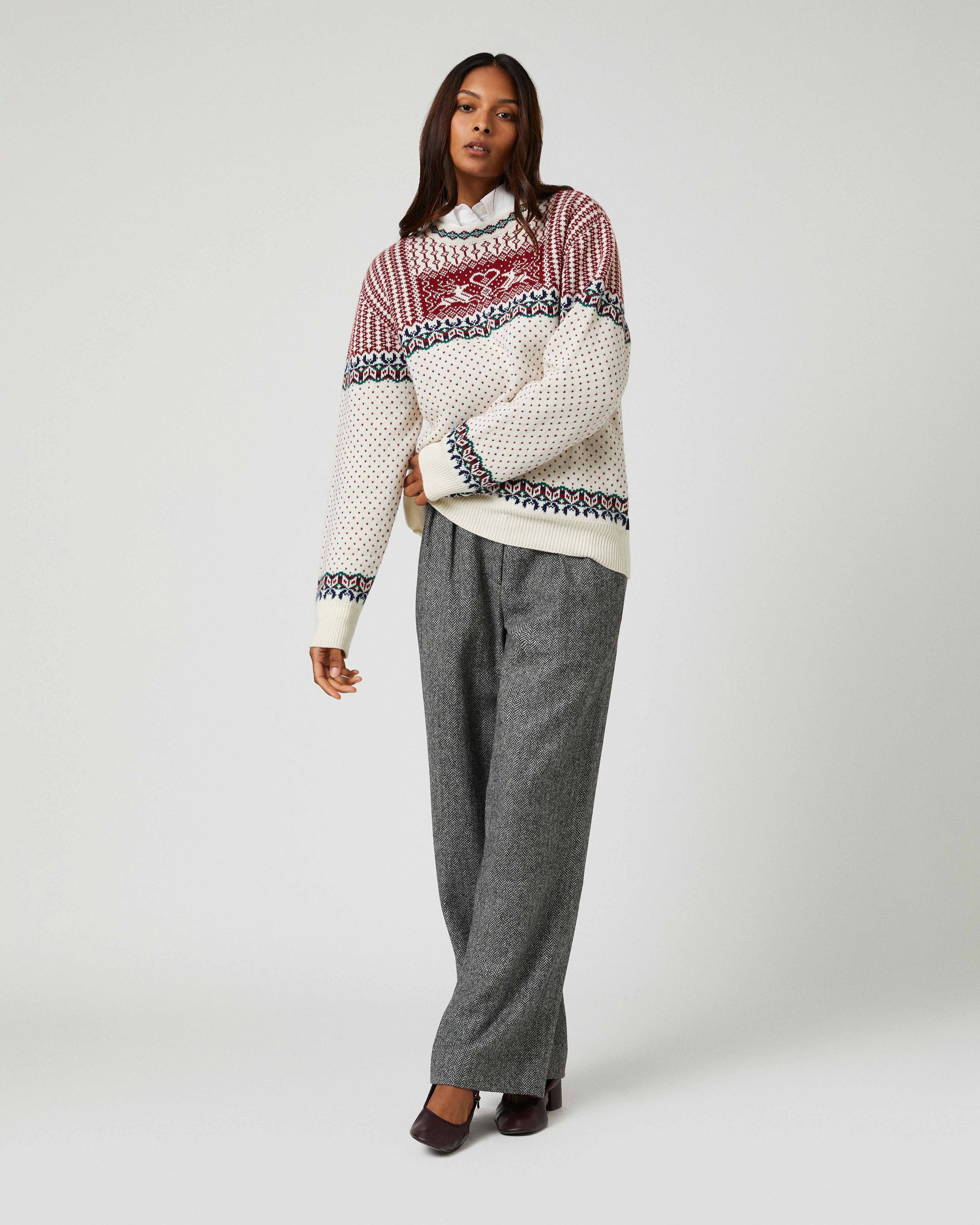 Traditional Rowing Sweaters Cashmere Nordic Fairisle Sweater Cream – Rowing Blazers