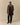Cotton Fisherman Shawl Cardigan Brown Brown / XL