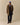 Cotton Fisherman Shawl Cardigan Brown Brown / XL