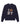 Navy Pretzel Cotton Sweater with a pretzel graphic and white lettering.