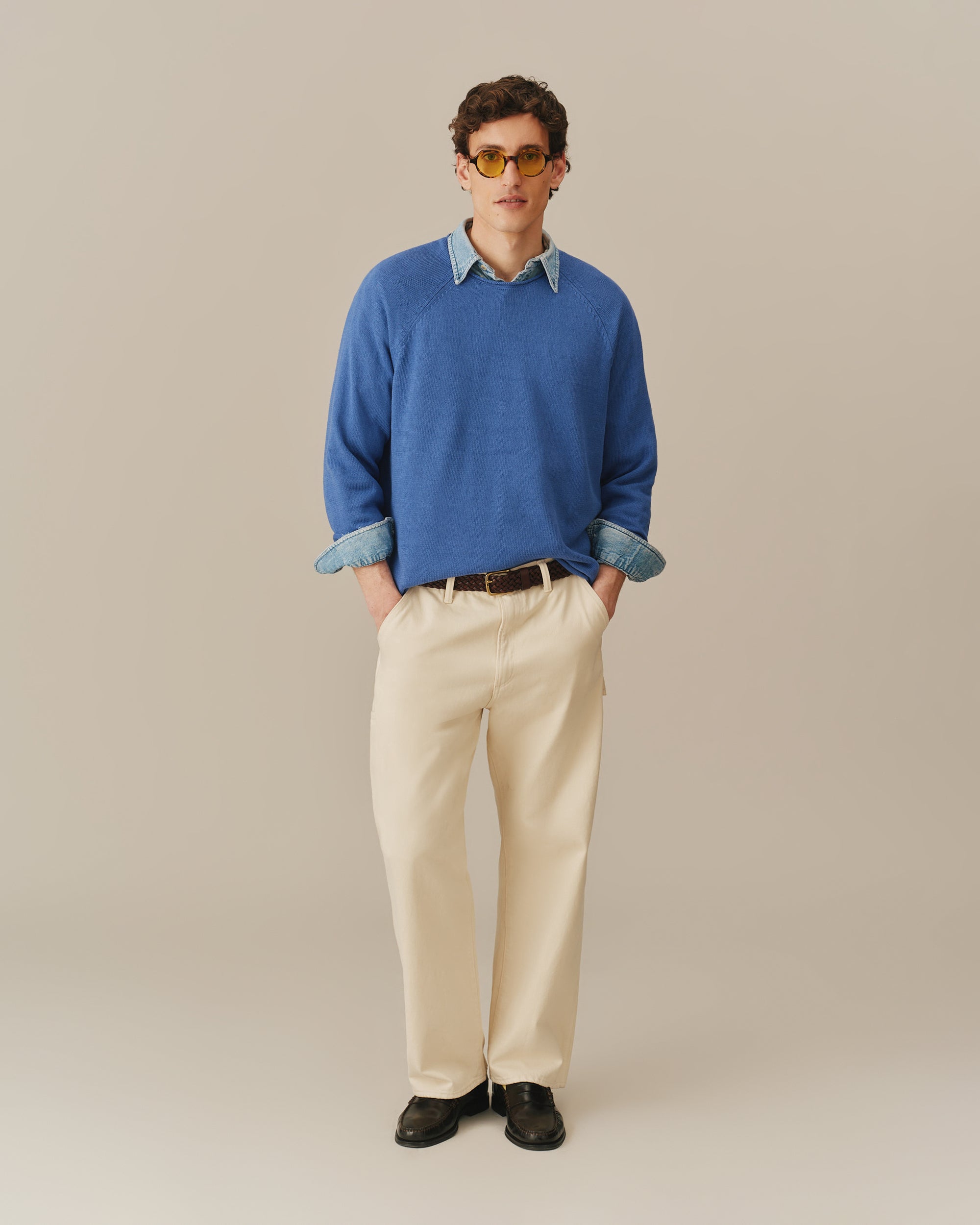 Traditional Rowing Sweaters Roll Edge Sweater Blue – Rowing Blazers