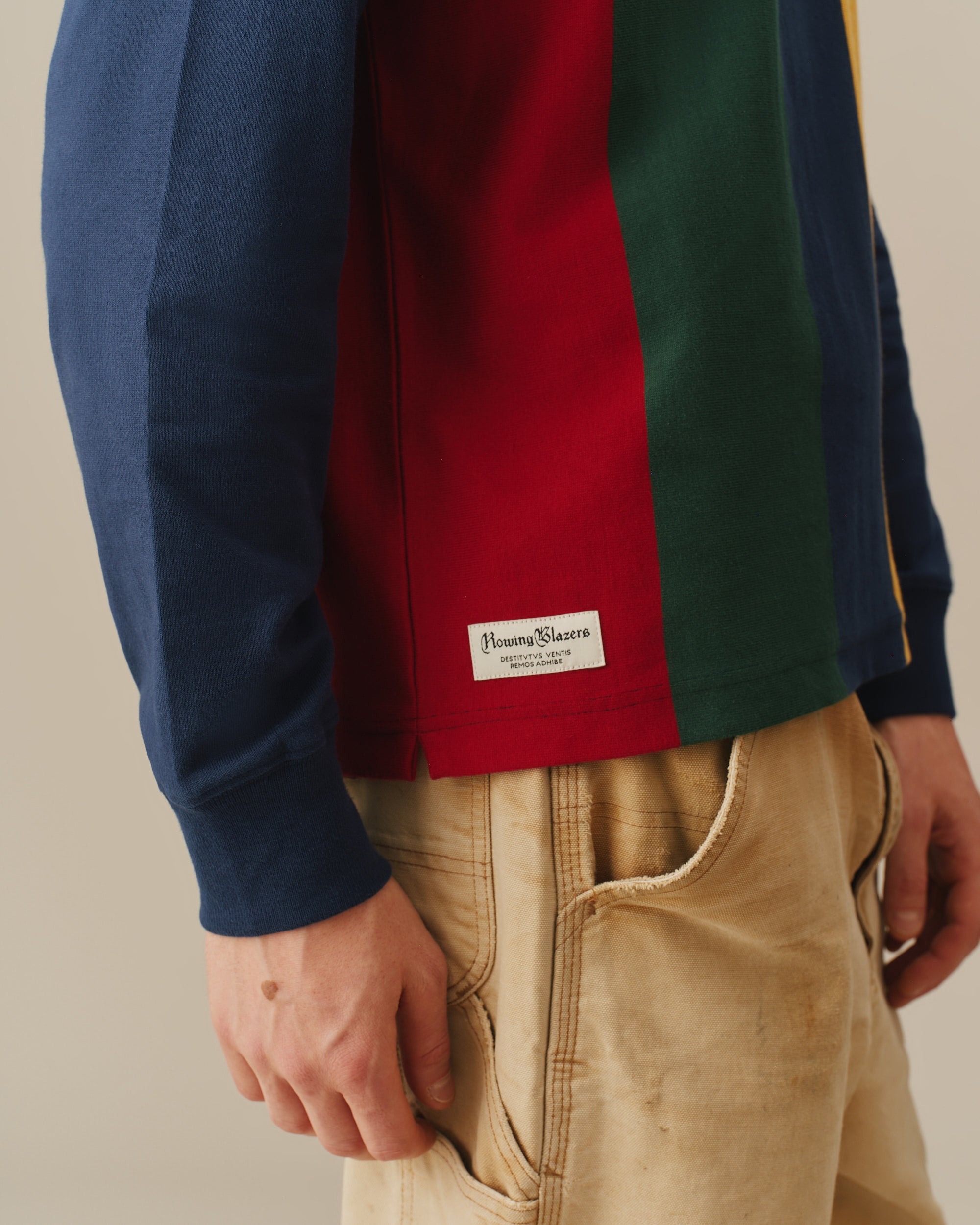 Rowing Rugby Top Cotton Primary Striped Rugby Multi-Color – Rowing Blazers
