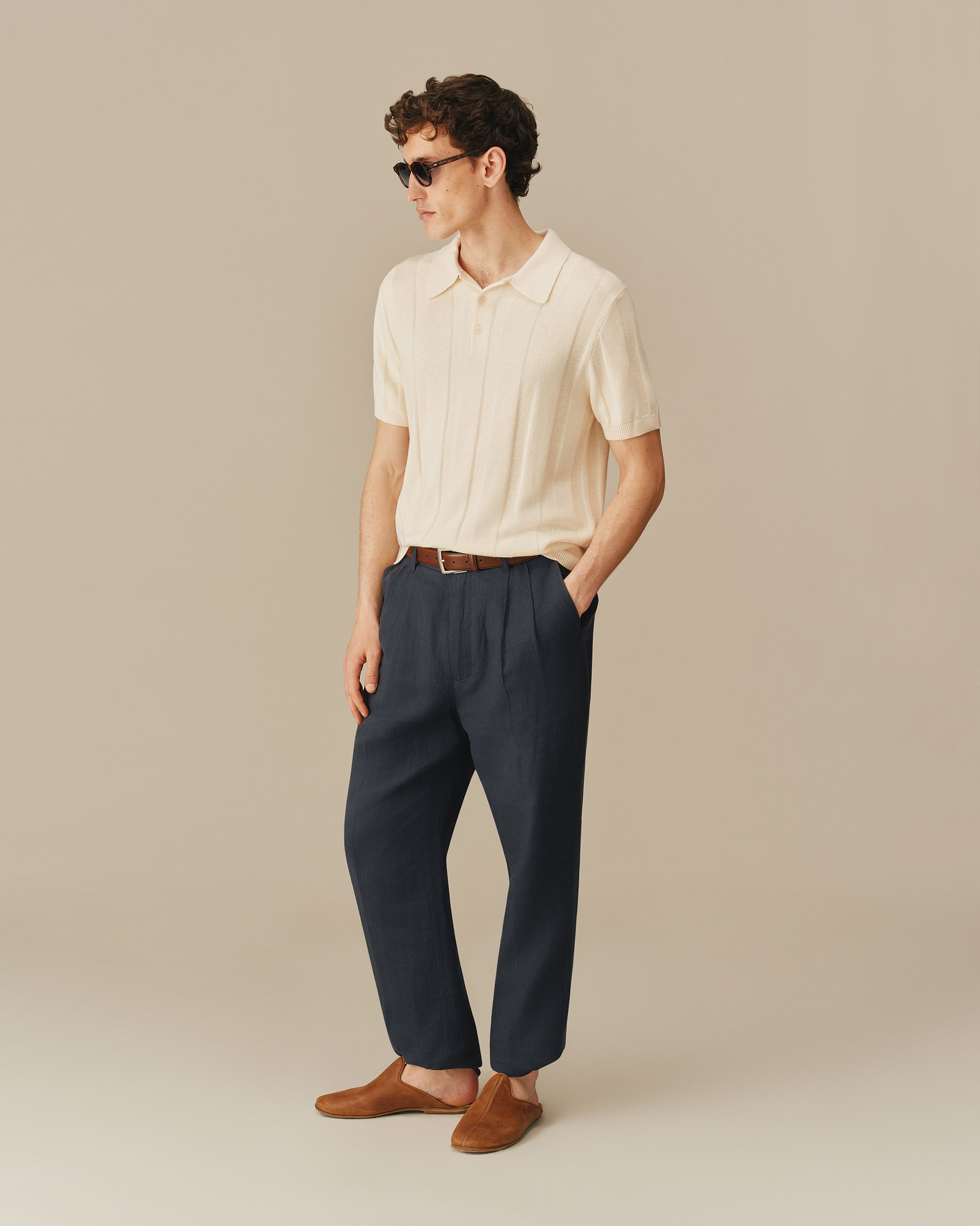 mens pleated linen dress pants Men Pleated Linen Pants Classic Casual Business Straight Leg Dress Trousers Long