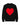 Gyles & George Heart Sweater Black, a crewneck sweater featuring a large intarsia-knit red heart on the chest.