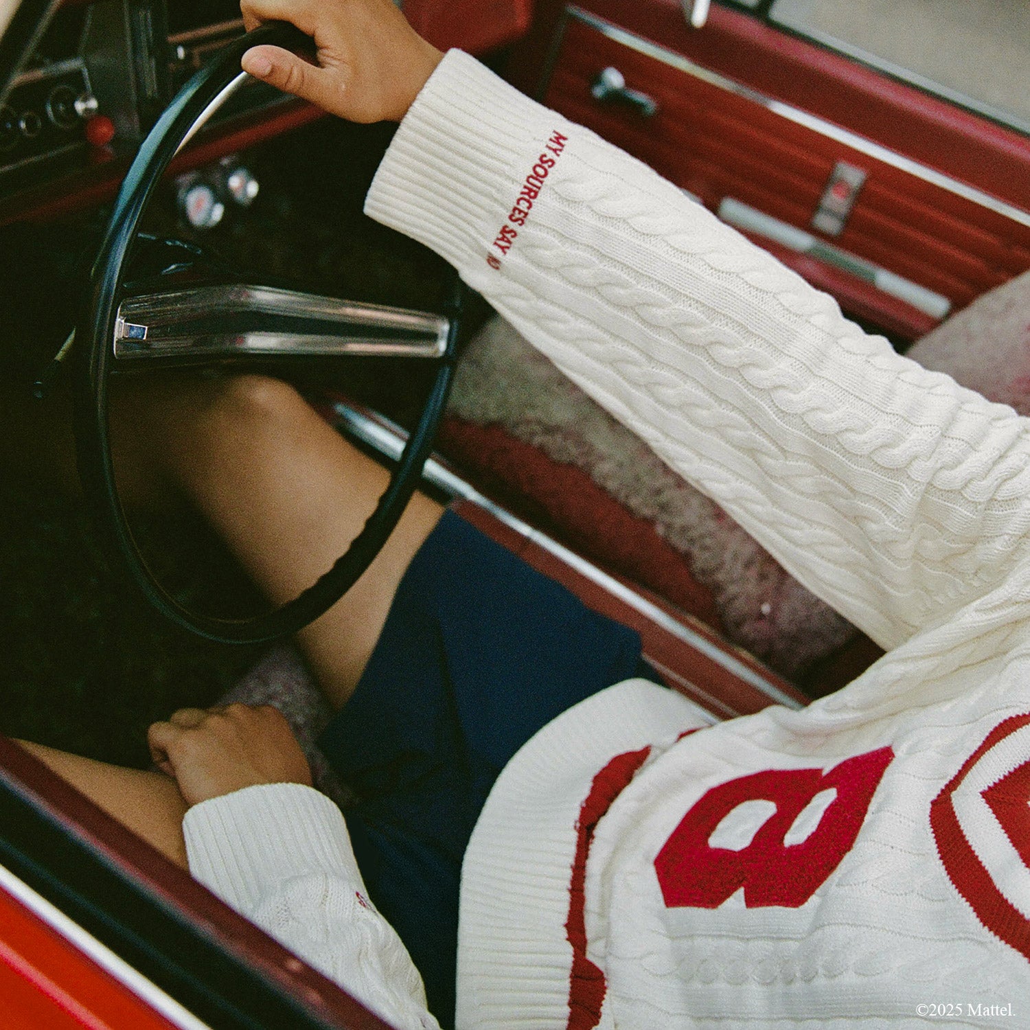 Men's Magic 8™ Ball Varsity Cotton Sweater Cream – Rowing Blazers