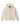 A cream-colored knit zip-up hoodie with a textured waffle pattern, featuring a drawstring hood and a silver zipper, shown flat on a white background.