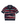 A short-sleeve knit polo shirt featuring horizontal navy, red, and cream stripes with a boat graphic near the hem, displayed on a clean white background.