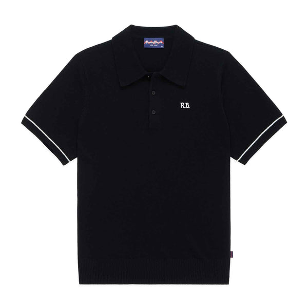 Men's Cashmere Short Sleeve Polo Black – Rowing Blazers