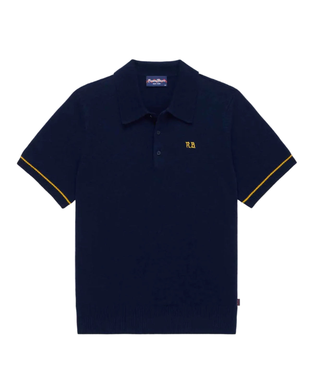 Cashmere Short Sleeve Polo Navy