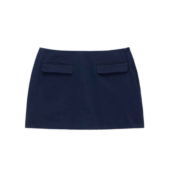 Women's Garment Dyed Canvas Mini Skirt Navy – Rowing Blazers