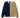Men's Cotton Color Block Elbow Patch Rugby Navy Khaki
