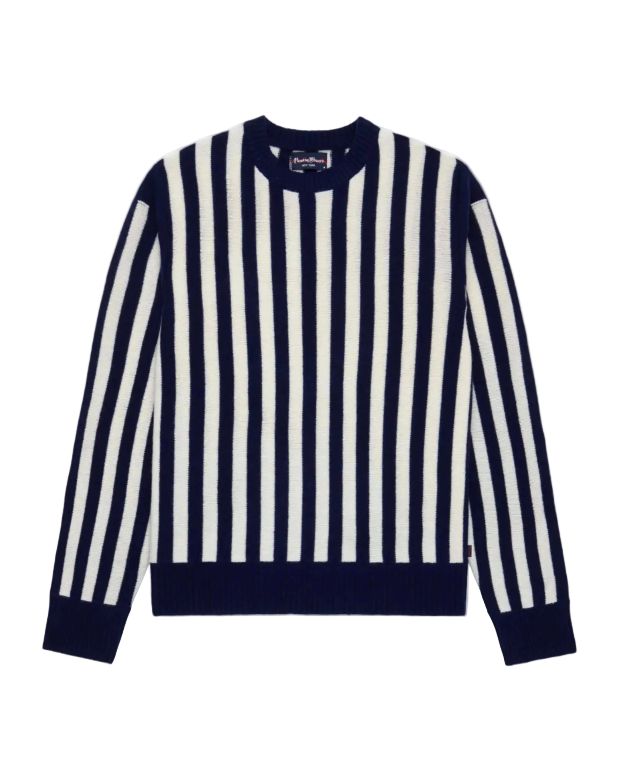 Men's Cashmere Striped Sweater Navy and Cream Stripe – Rowing Blazers