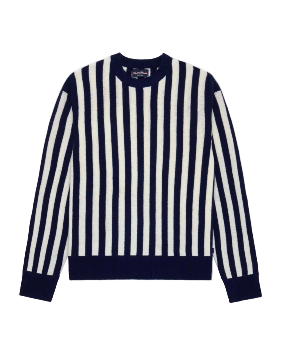 Cashmere Striped Sweater Navy and Cream Stripe – Rowing Blazers