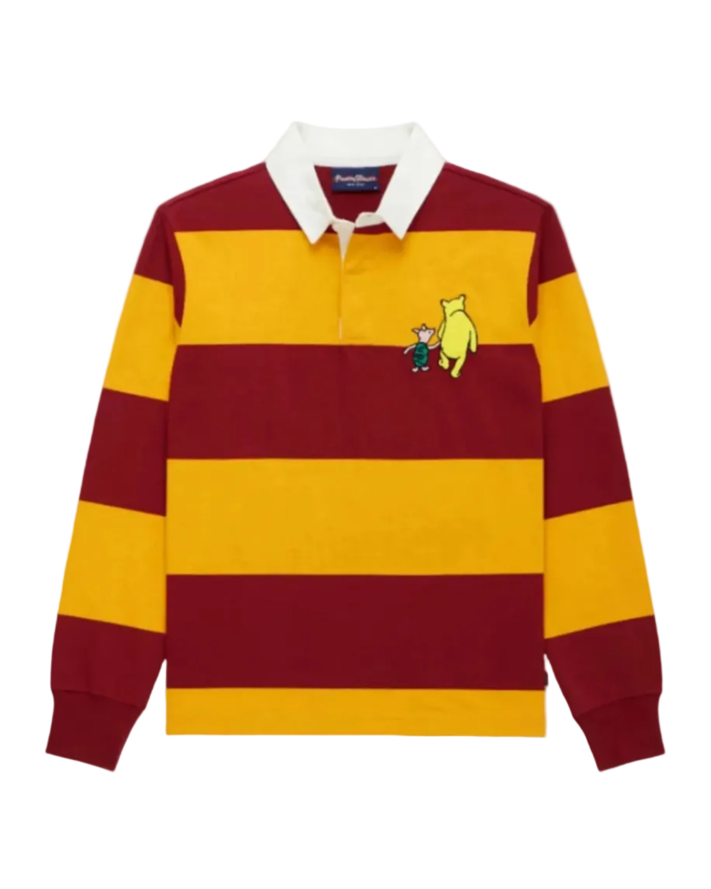 Lightweight Stripe Cotton Winnie-the-Pooh Rugby Burgundy