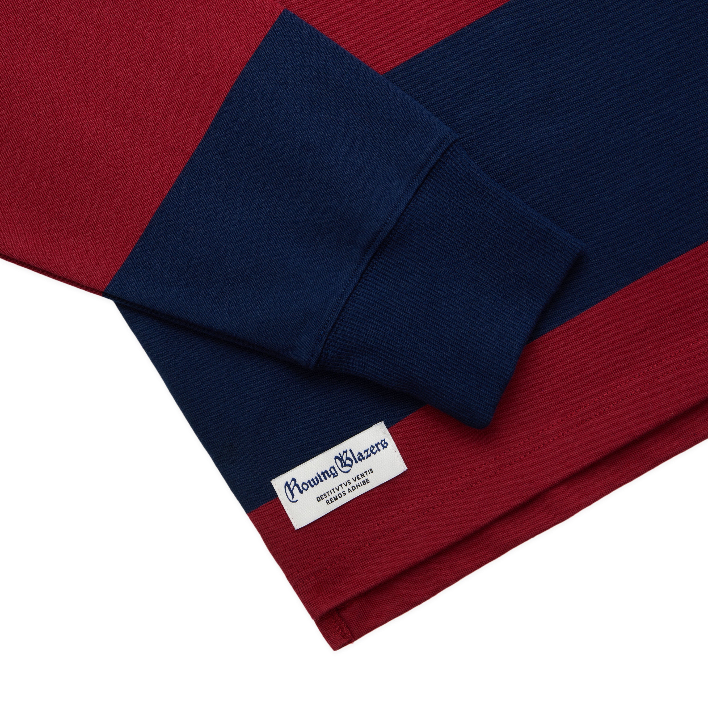 Men's Block Stripe Rugby Navy/Burgundy – Rowing Blazers
