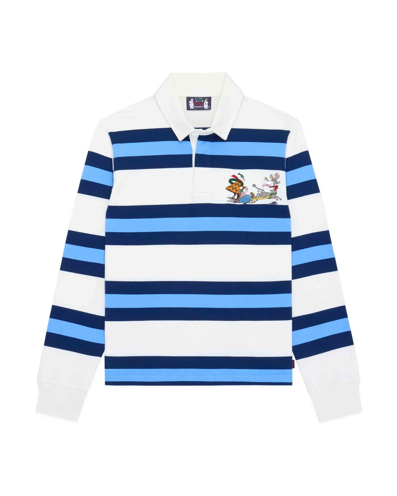 Moomin Cotton Rugby Blue White Stripe