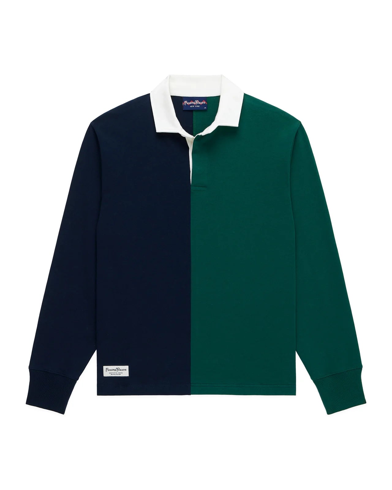 Cotton Colorblock Rugby Navy and Green – Rowing Blazers