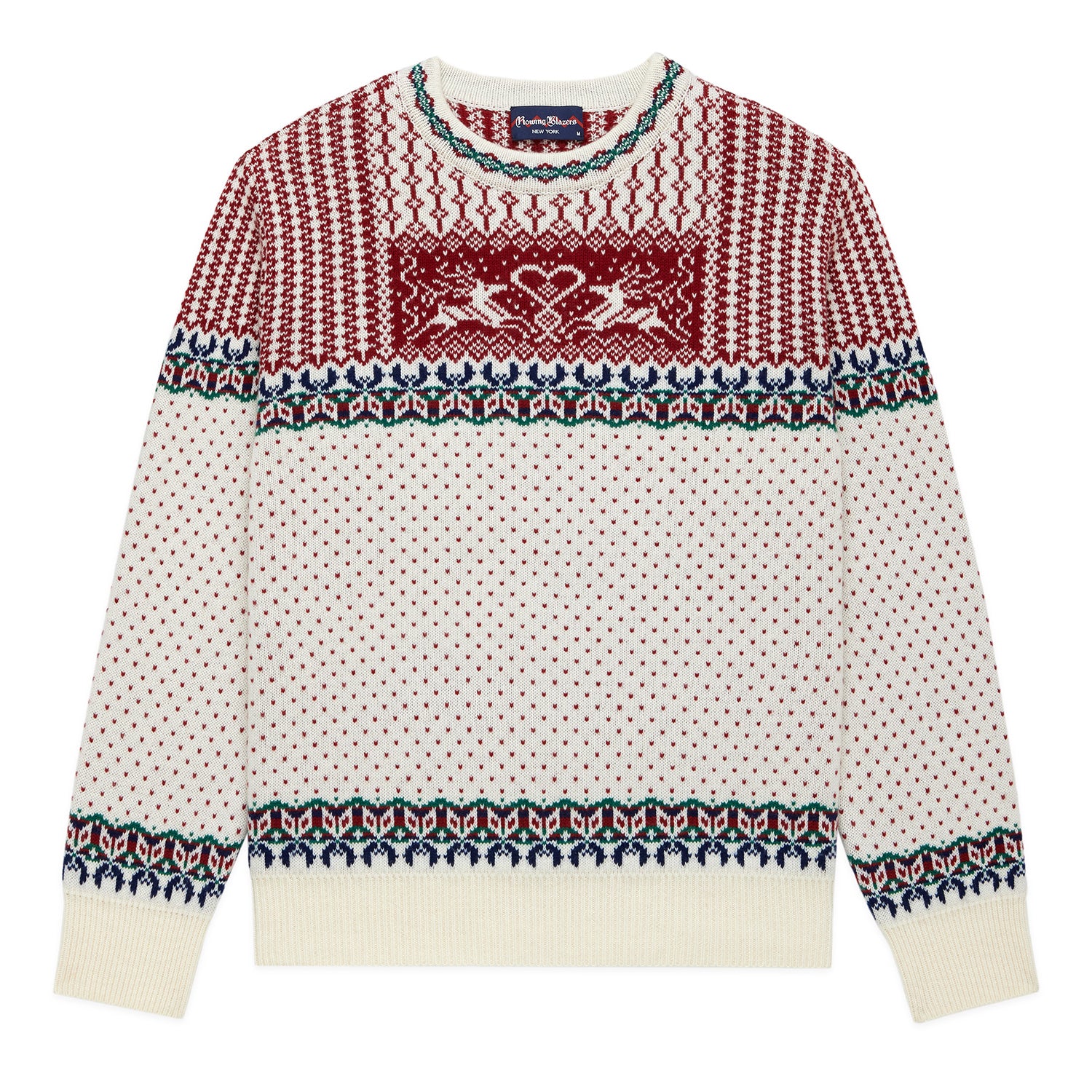 Traditional Rowing Sweaters Men's Cashmere Nordic Fairisle Sweater Cream – Rowing Blazers