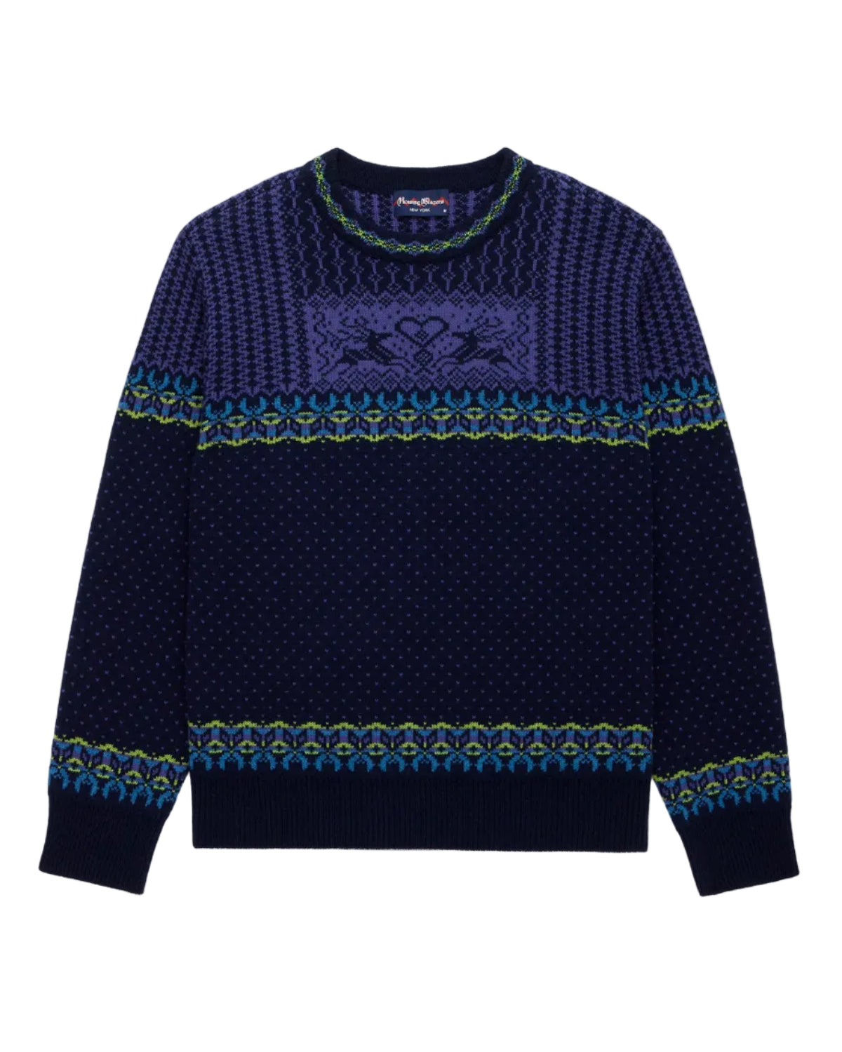 Traditional Rowing Sweaters Cashmere Nordic Fairisle Sweater Navy – Rowing Blazers