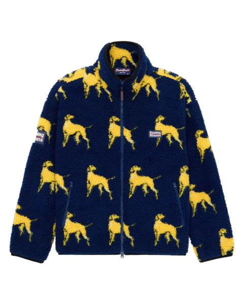 Men's Golden Retriever Sherpa Zip Jacket Navy – Rowing Blazers