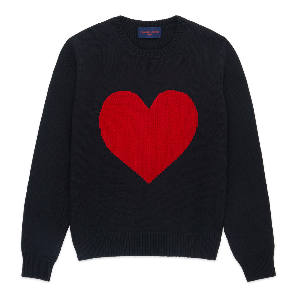 Unisex Heart Sweater – Gyles and George