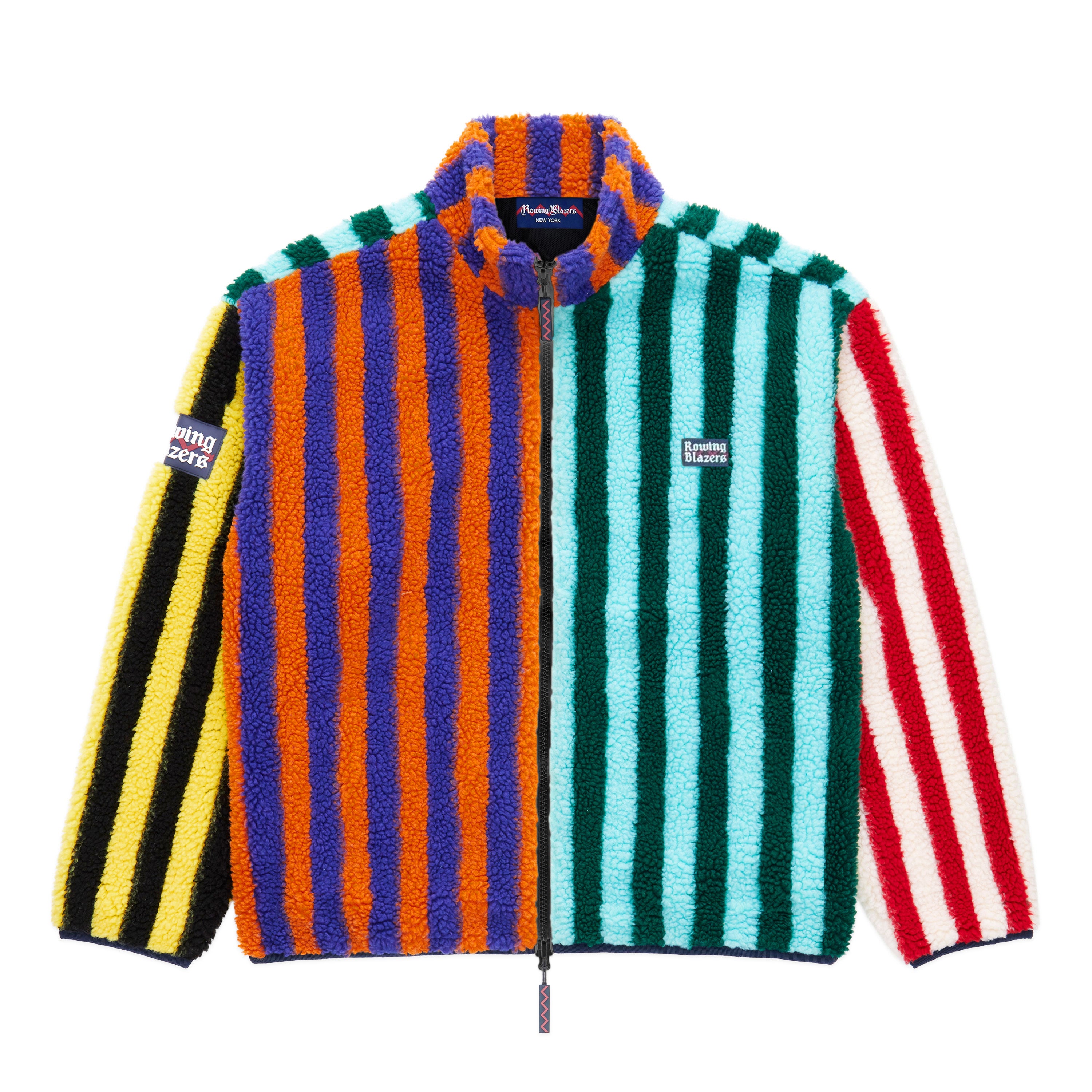 Mixed Stripe Sherpa Fleece