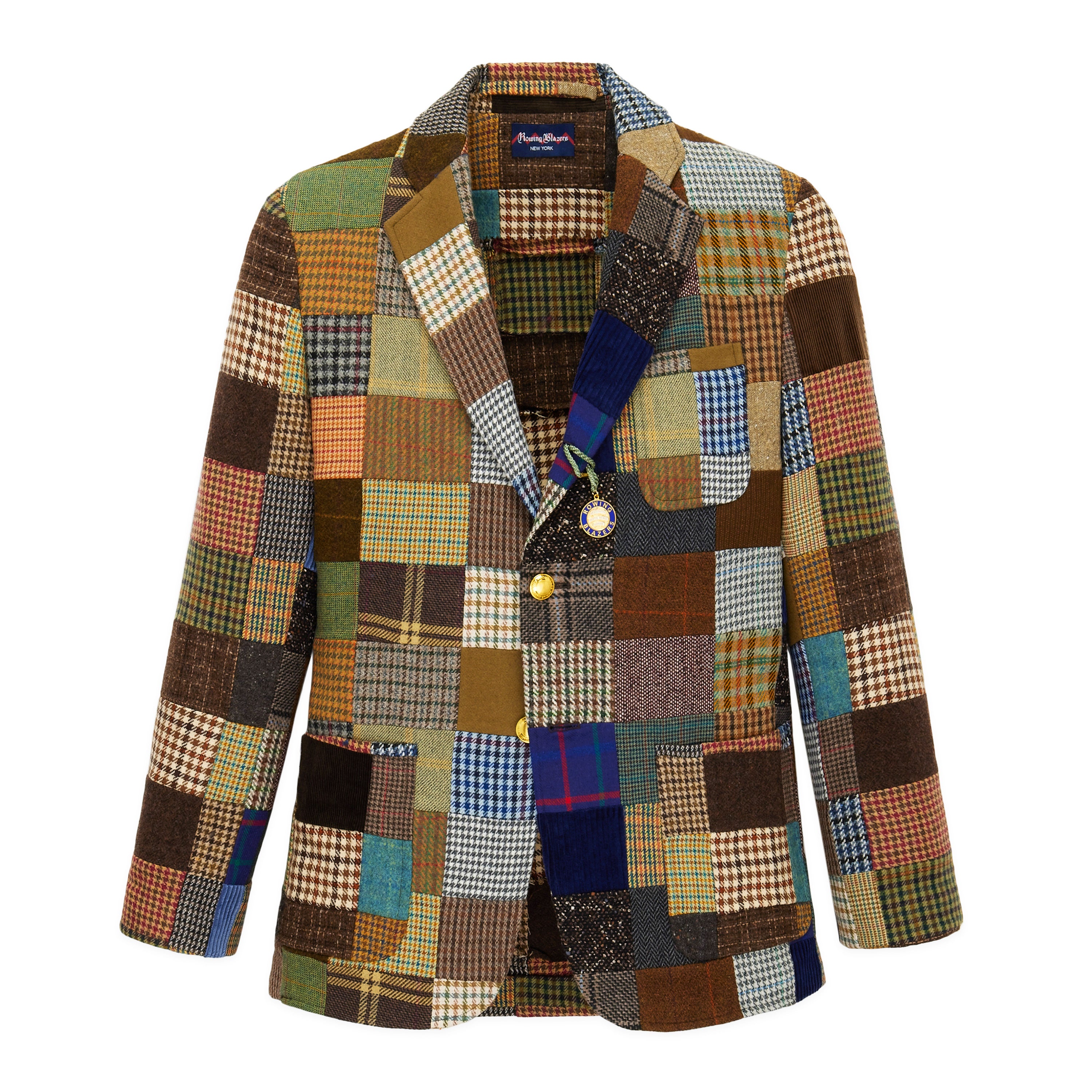 Men s Patchwork Tweed Jacket