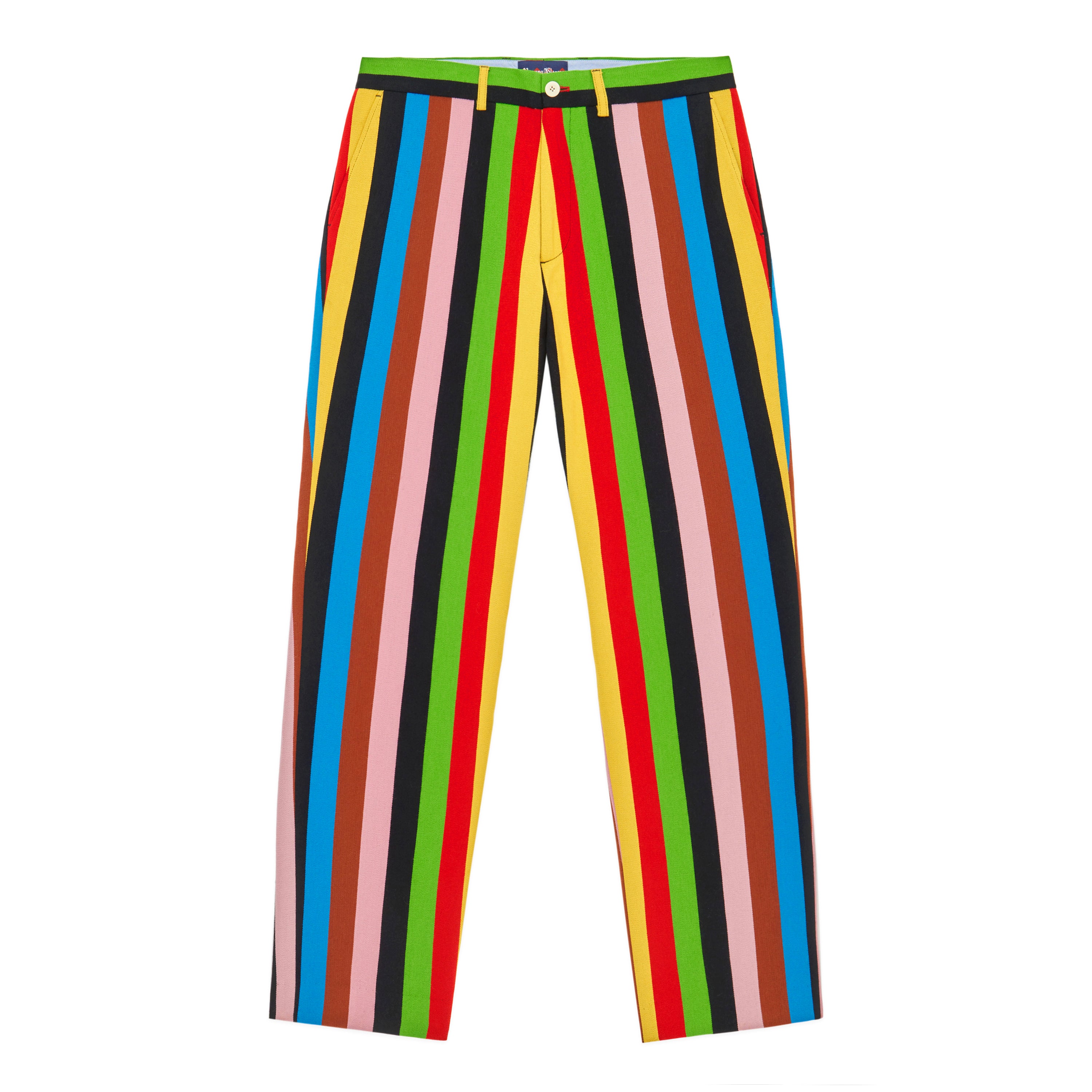 New hip-hop men's rainbow row buttoned trousers men and women Sport slack  PANTS | eBay