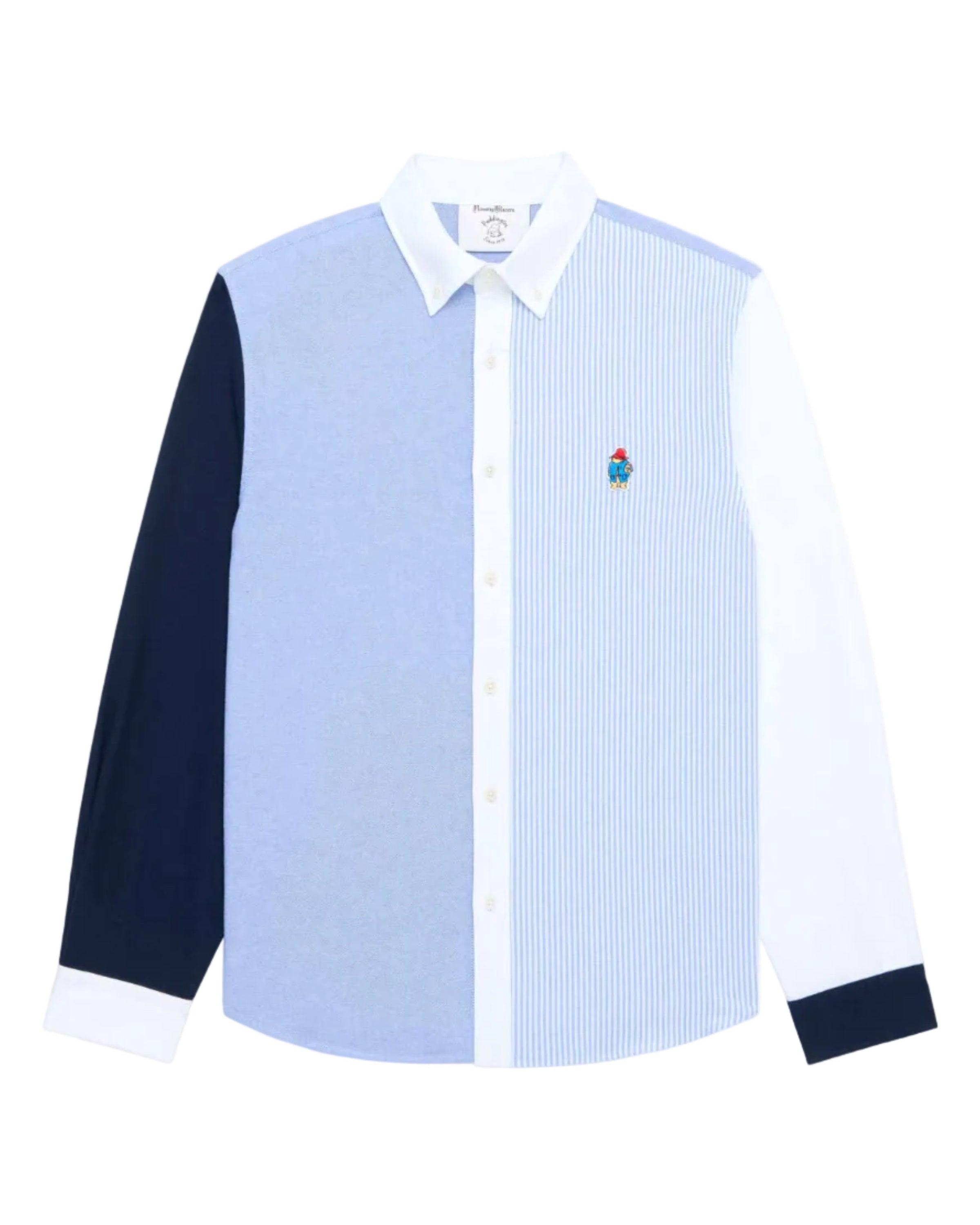Paddington Oxford Color Block Button Down Blue Color Block – Rowing Blazers