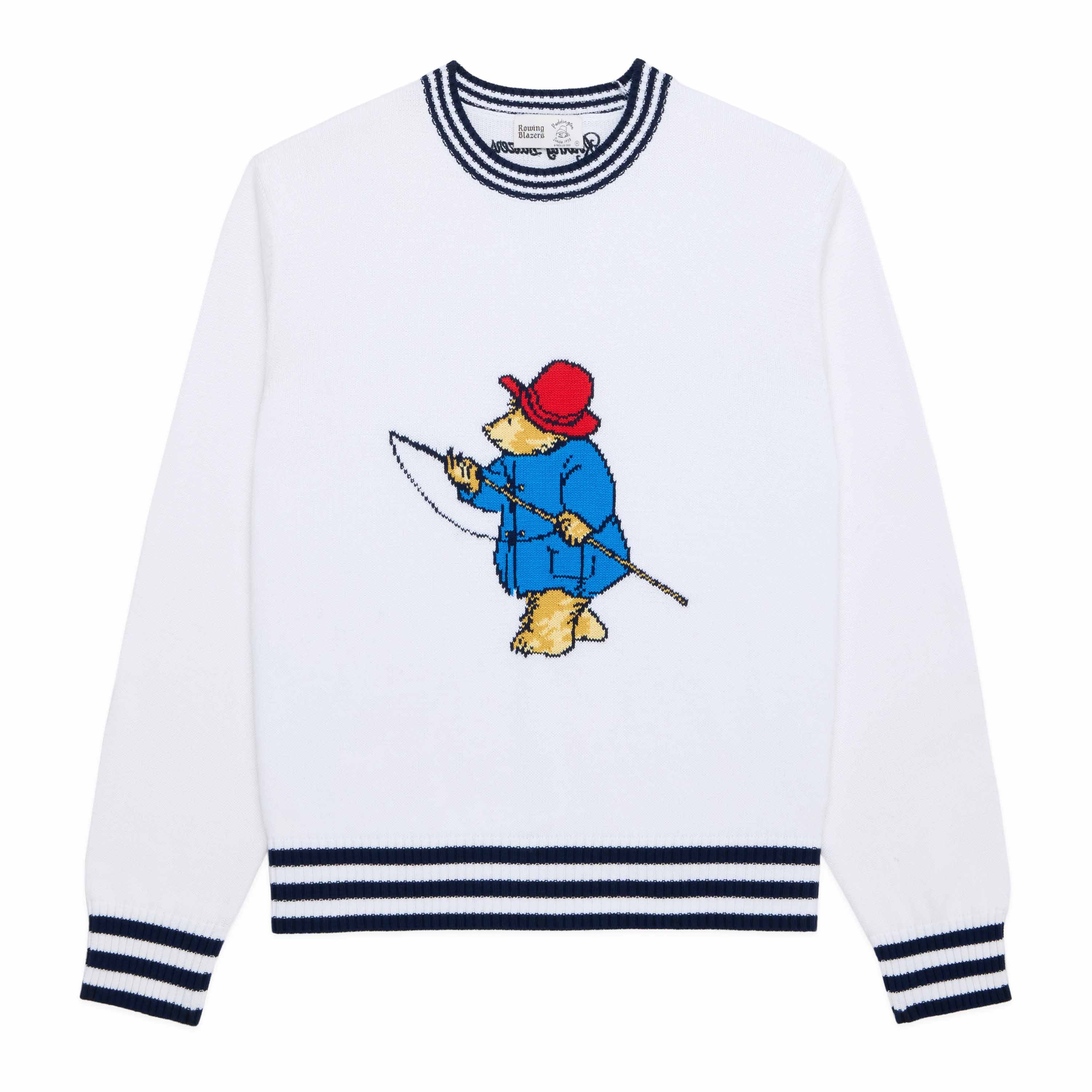 Paddington Fishing Cotton Sweater White