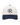 A baseball cap with an off-white crown and a navy blue brim, featuring a navy blue embroidered script letter 'R' on the front. The cap is photographed against a clean white background.