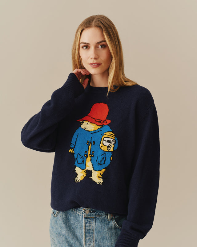Paddington Bear Cashmere Sweater Navy – Rowing Blazers