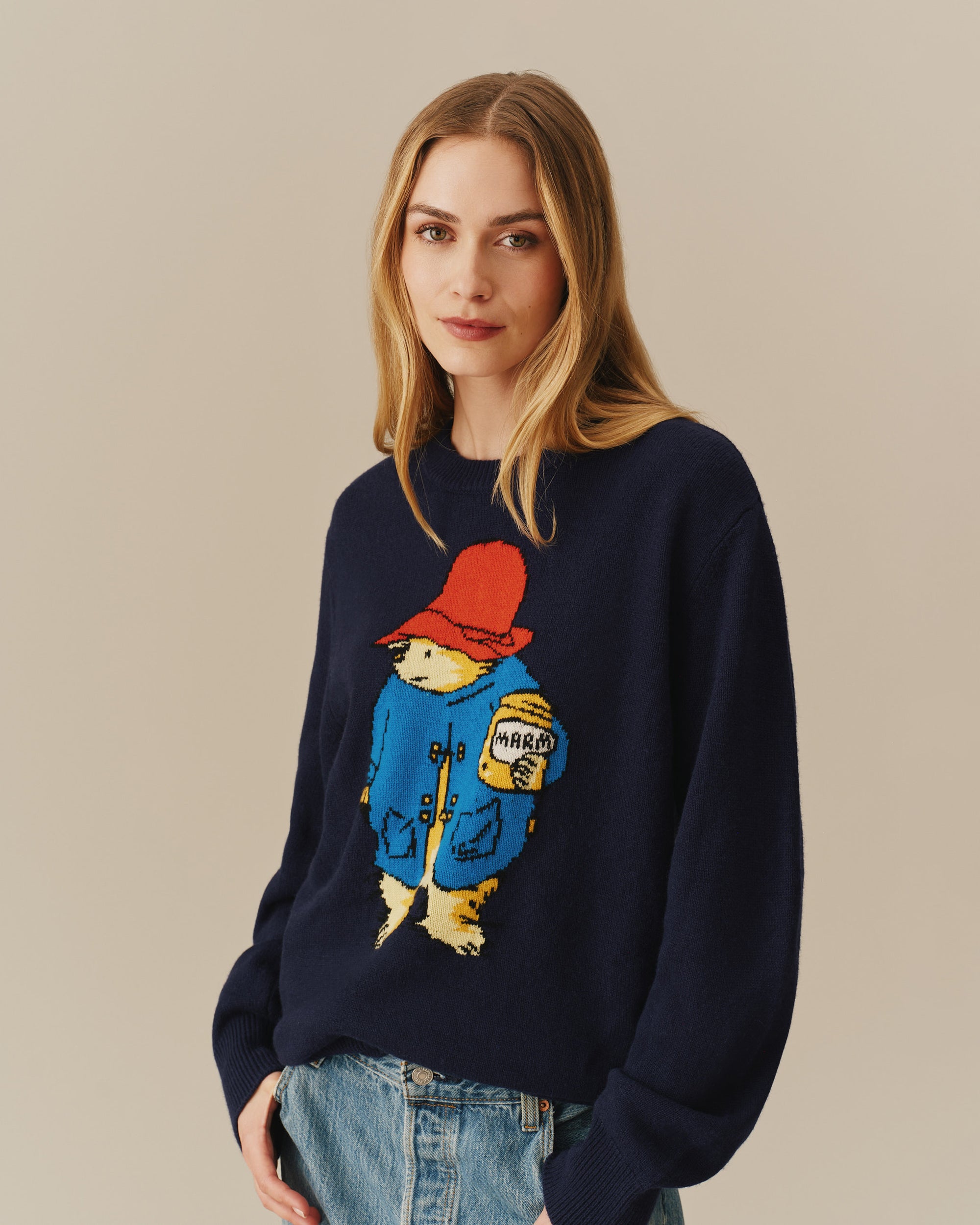 Traditional Rowing Sweaters Paddington Bear Cashmere Sweater Navy – Rowing Blazers